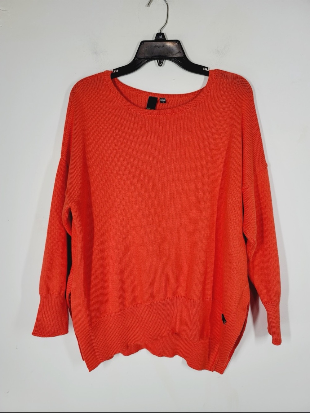 Shannon Passero Oversized Crewneck Sweater with Heart Patch, Size S